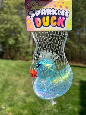 Sparklee Duck Iridescent Glitter Squishy Duck - Blue